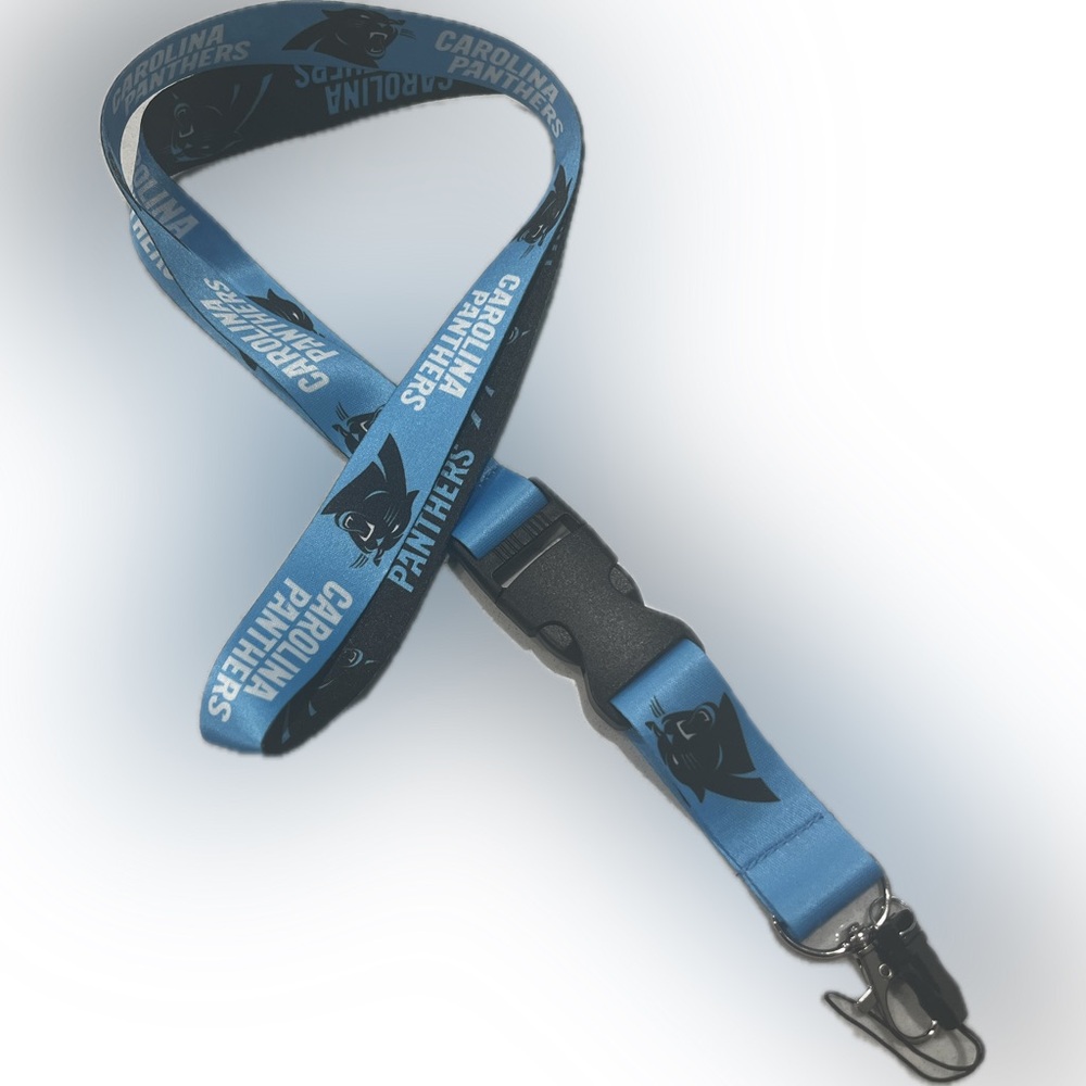 Carolina Panthers Blue and Black Lanyard